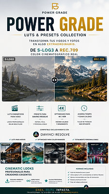 DaVinci Power Grade — S-Log3 a Rec.709 Cinematic Base