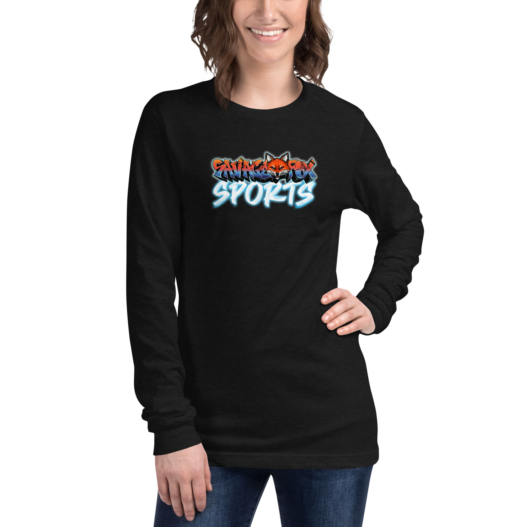 Women's Long Sleeve Tee Strip Logo