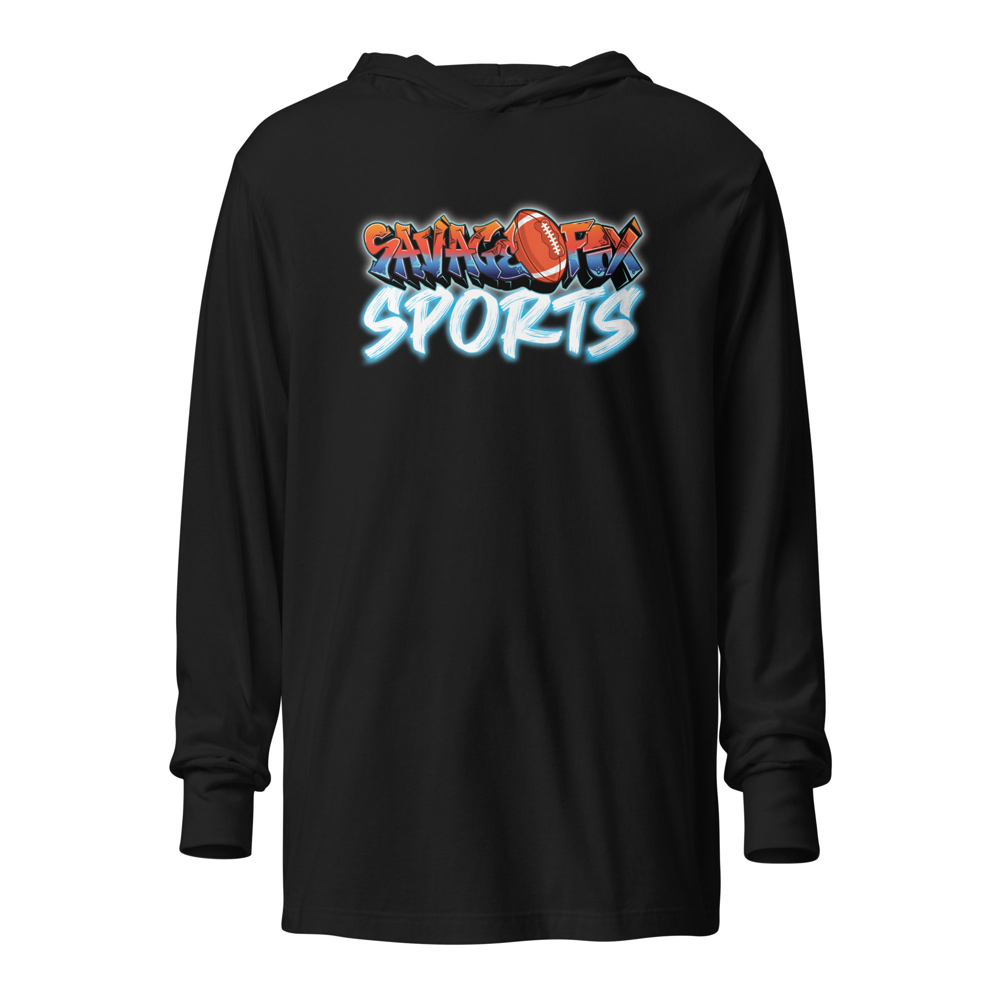 Unisex Football Hooded Long-sleeve Tee 