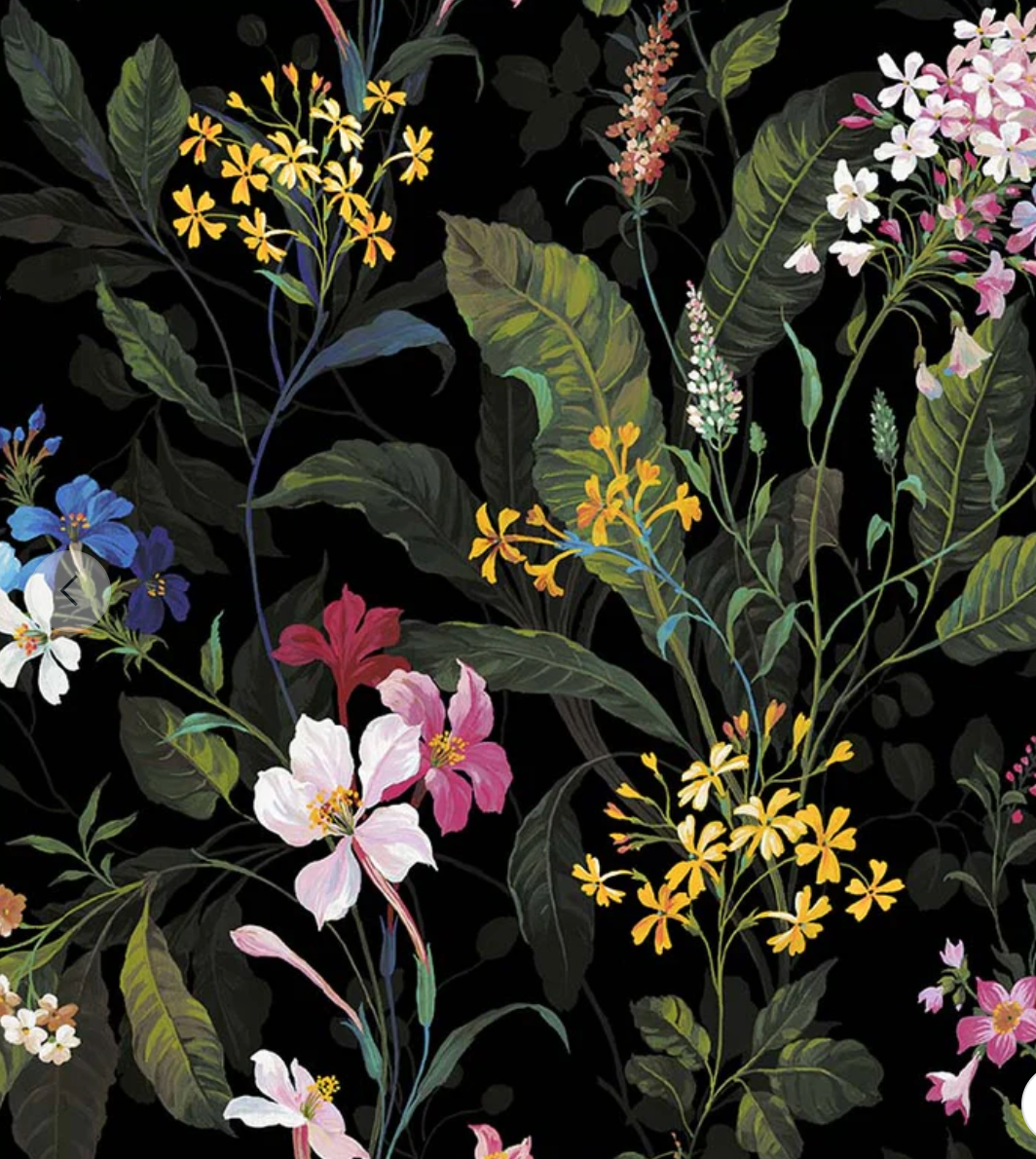 Midnight Blooms, Moody Blooms, Black Canvas
