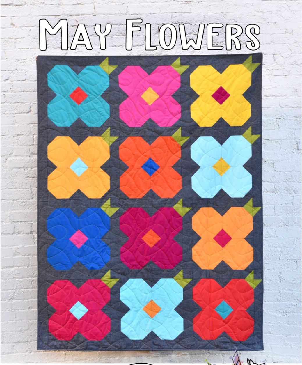 May Flowers Pattern, 58" X 77"
