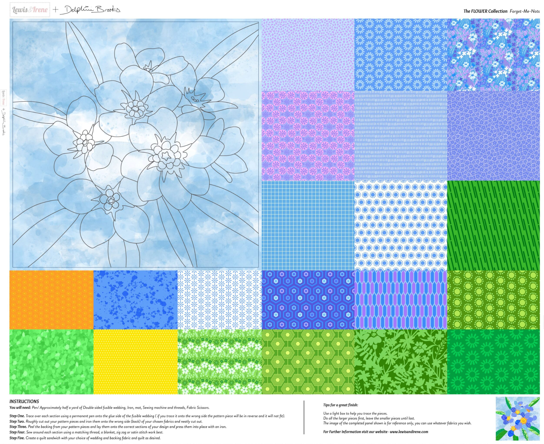 Delphine Brooks, The Flower Collection- Natural Forget Me Nots