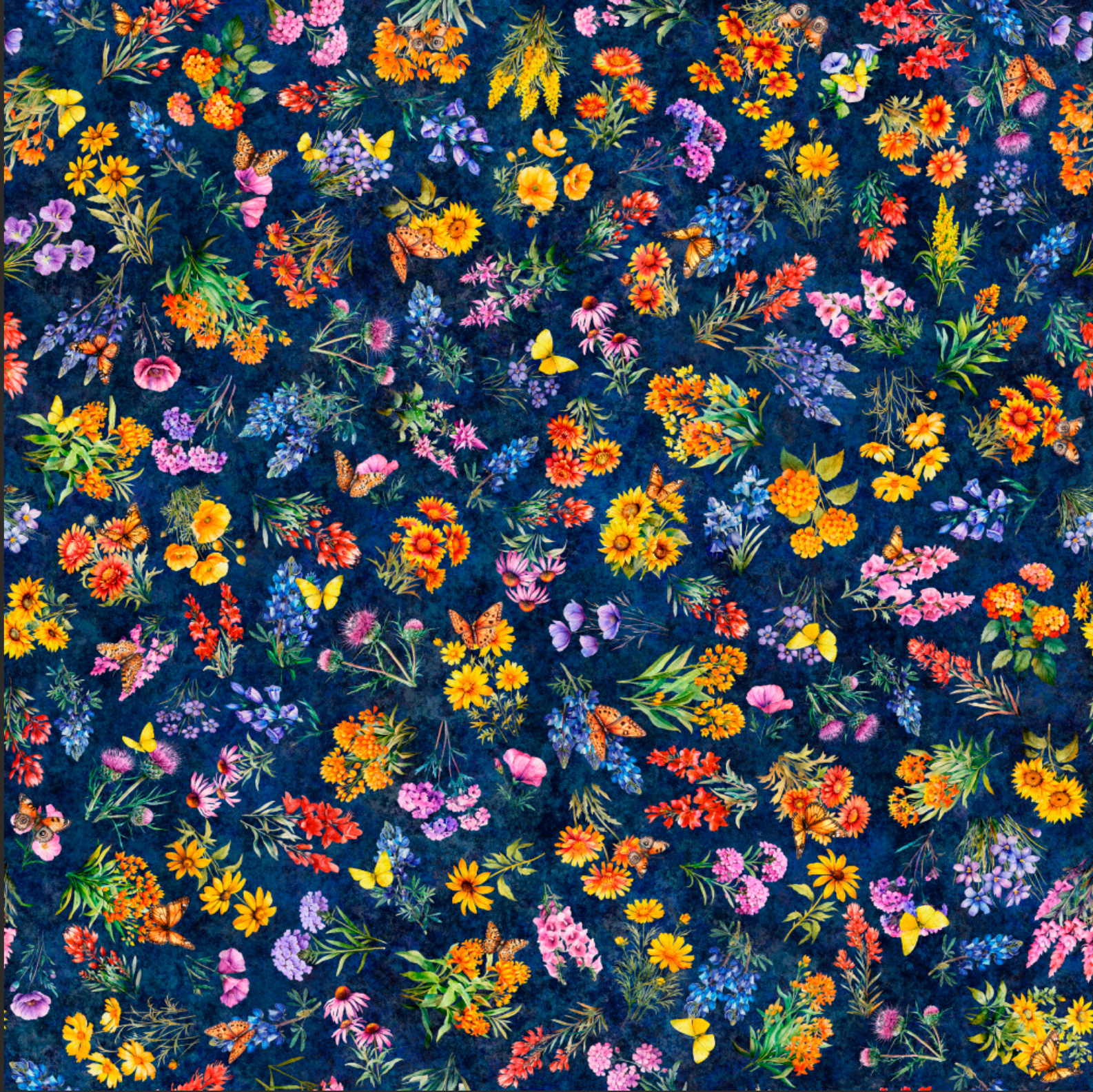 All Texas Shop Hop 2026, Wildflowers, Navy 31797N