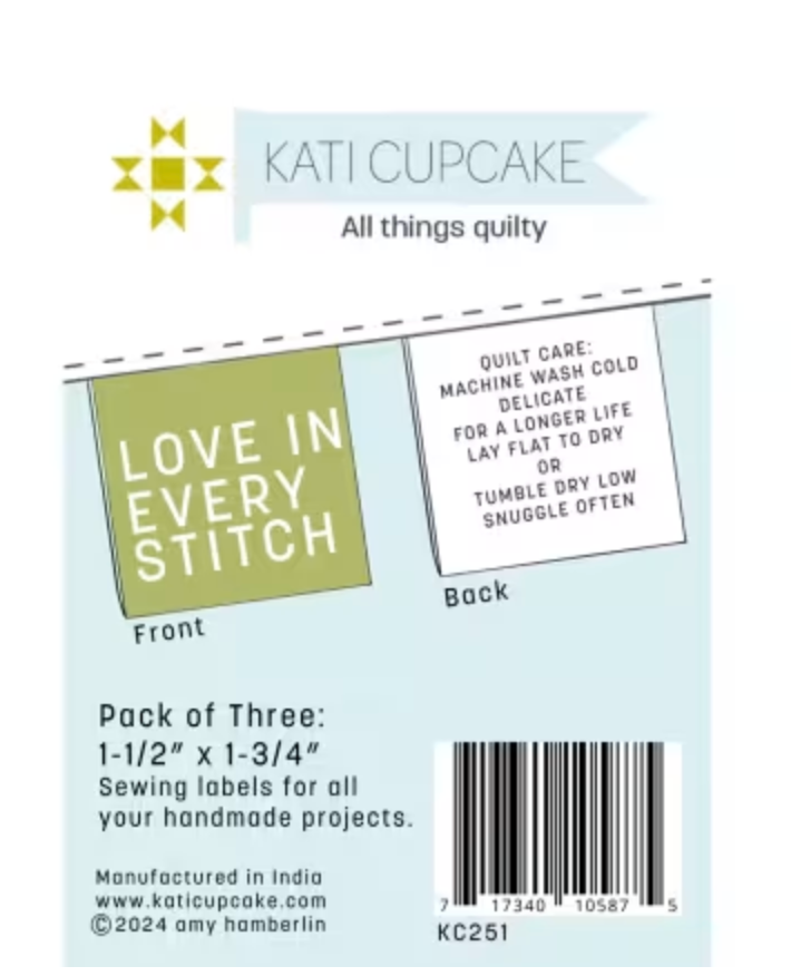 Love in Every Stitch Quilt Labels