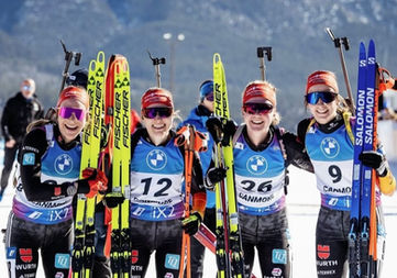 Unsere Mädels nach dem Massenstart