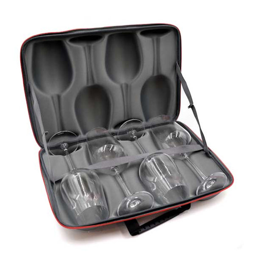 Wine Glass Travel Case with 4 Free VinoWare Crystal Glasses Vinoware
