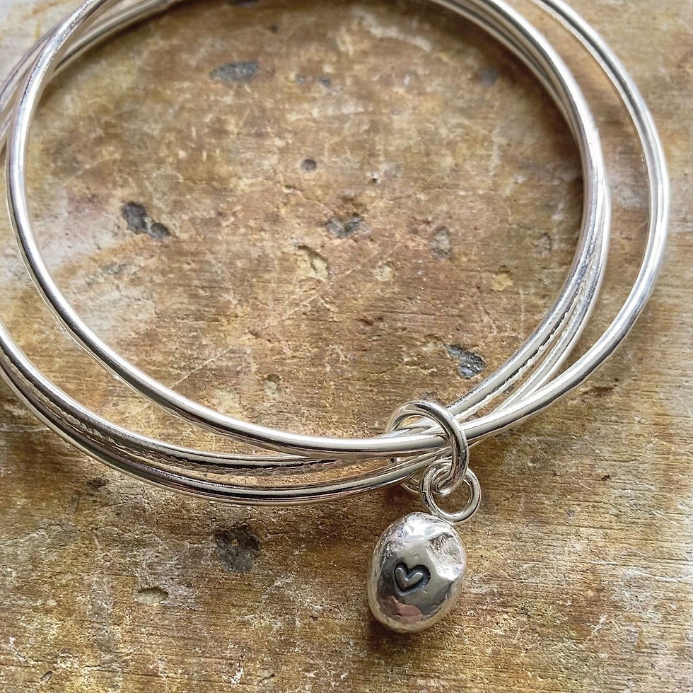 Bangles With Heart Charm