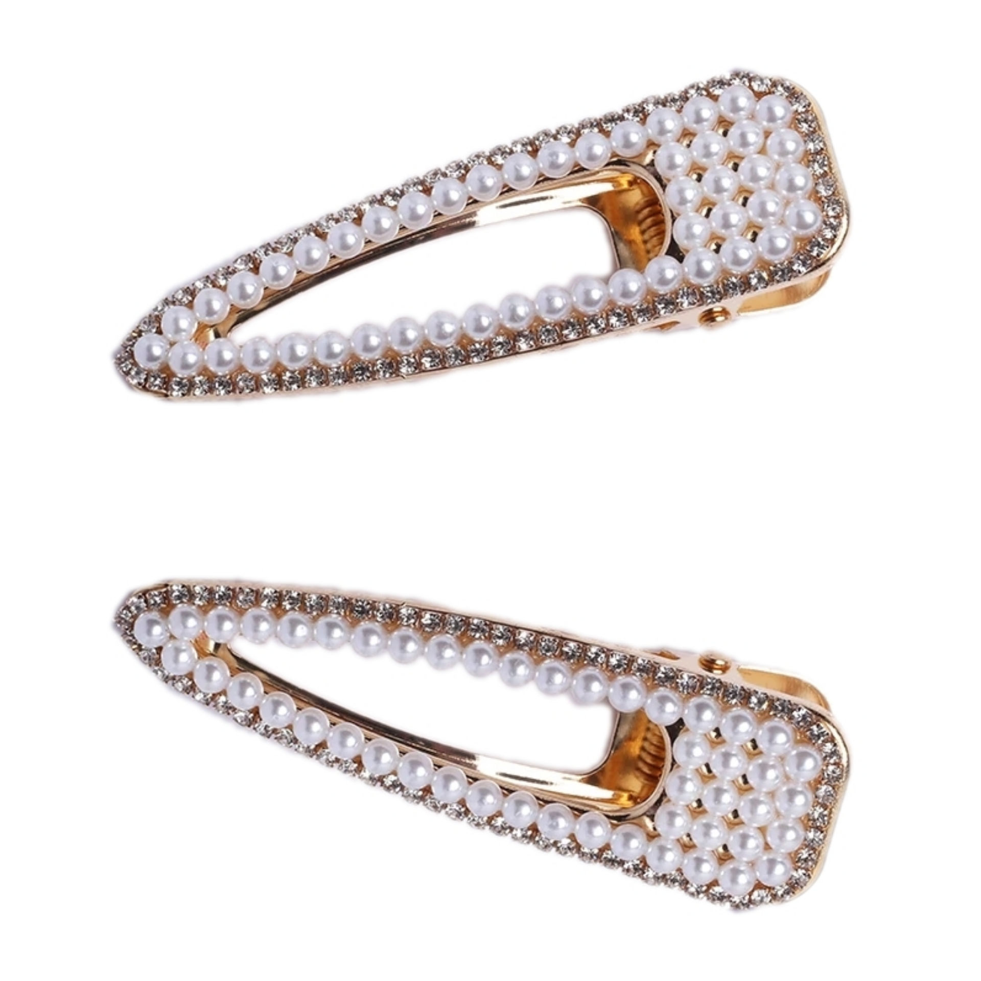 Bella Lux Pearl Hair Clips - Pair