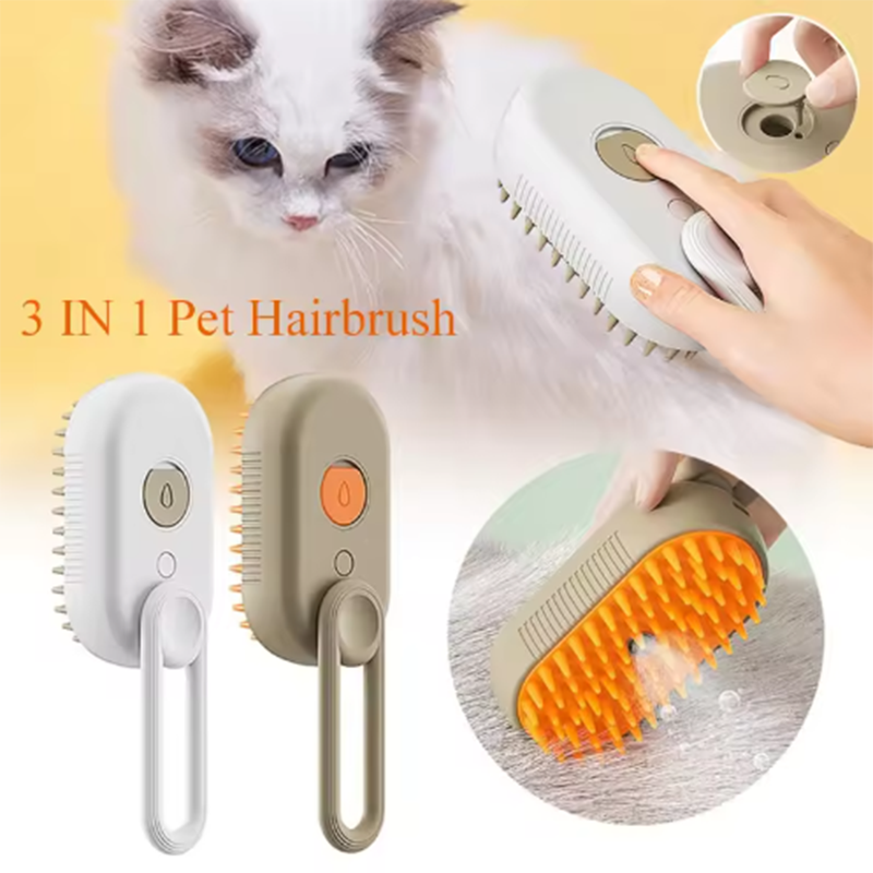 Steam Spray Cat Grooming Brush – Massage Brush