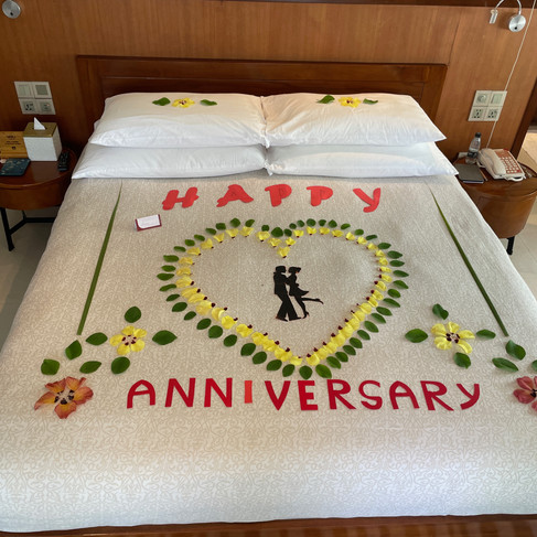 Bed art at VARU by Atmosphere Maldives