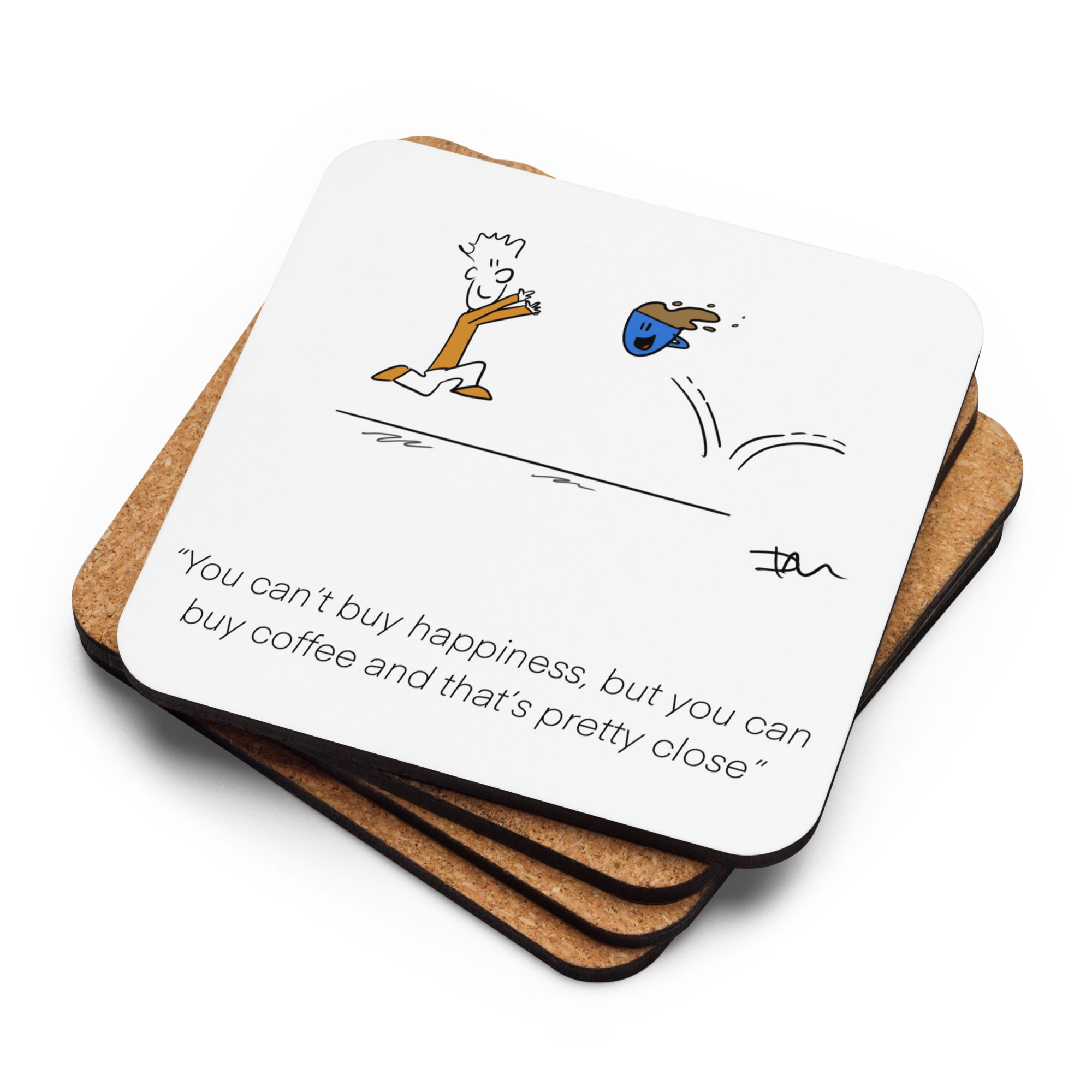 Happy Coffee Coaster