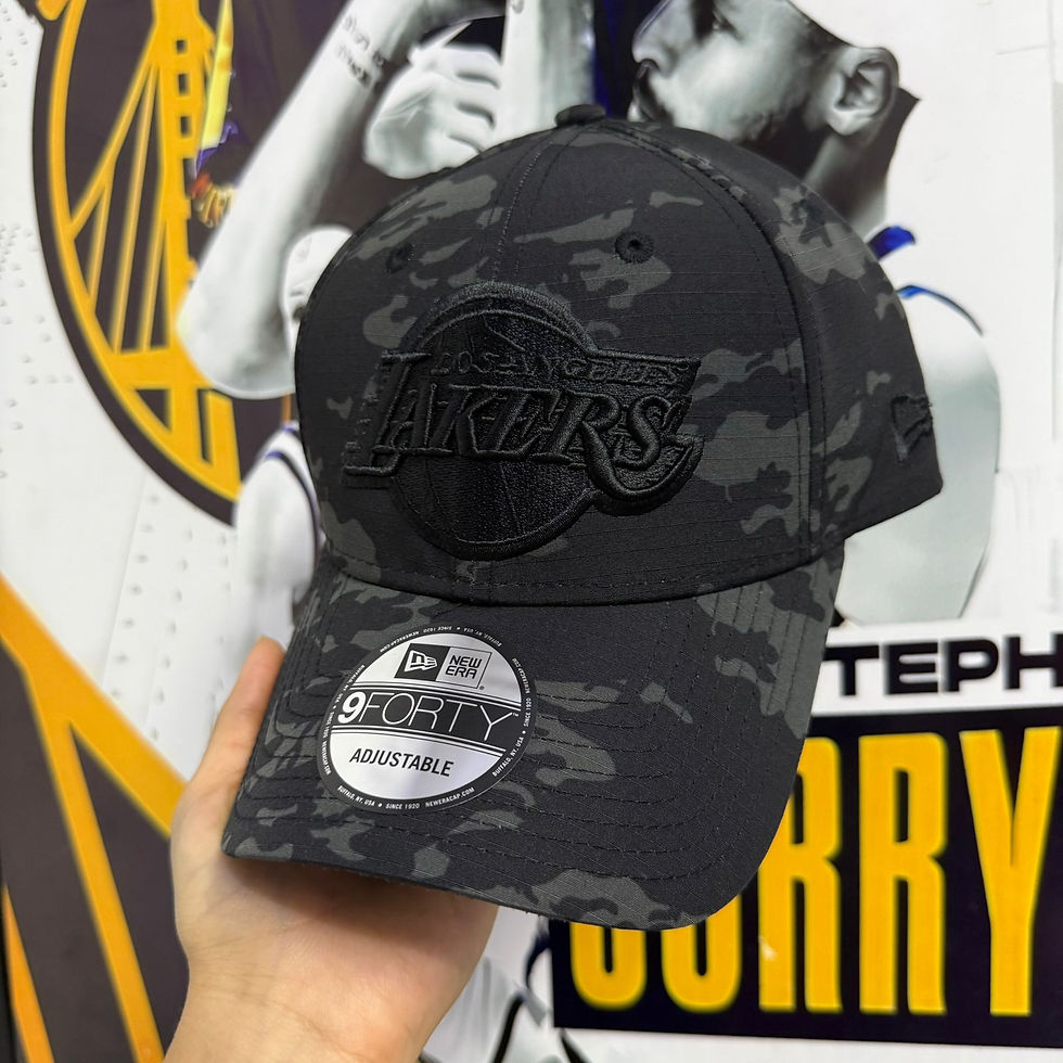 9FORTY LOS ANGELES LAKERS BLACK CAMO AOP