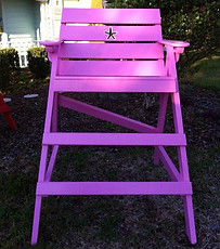 pink lifeguard chair