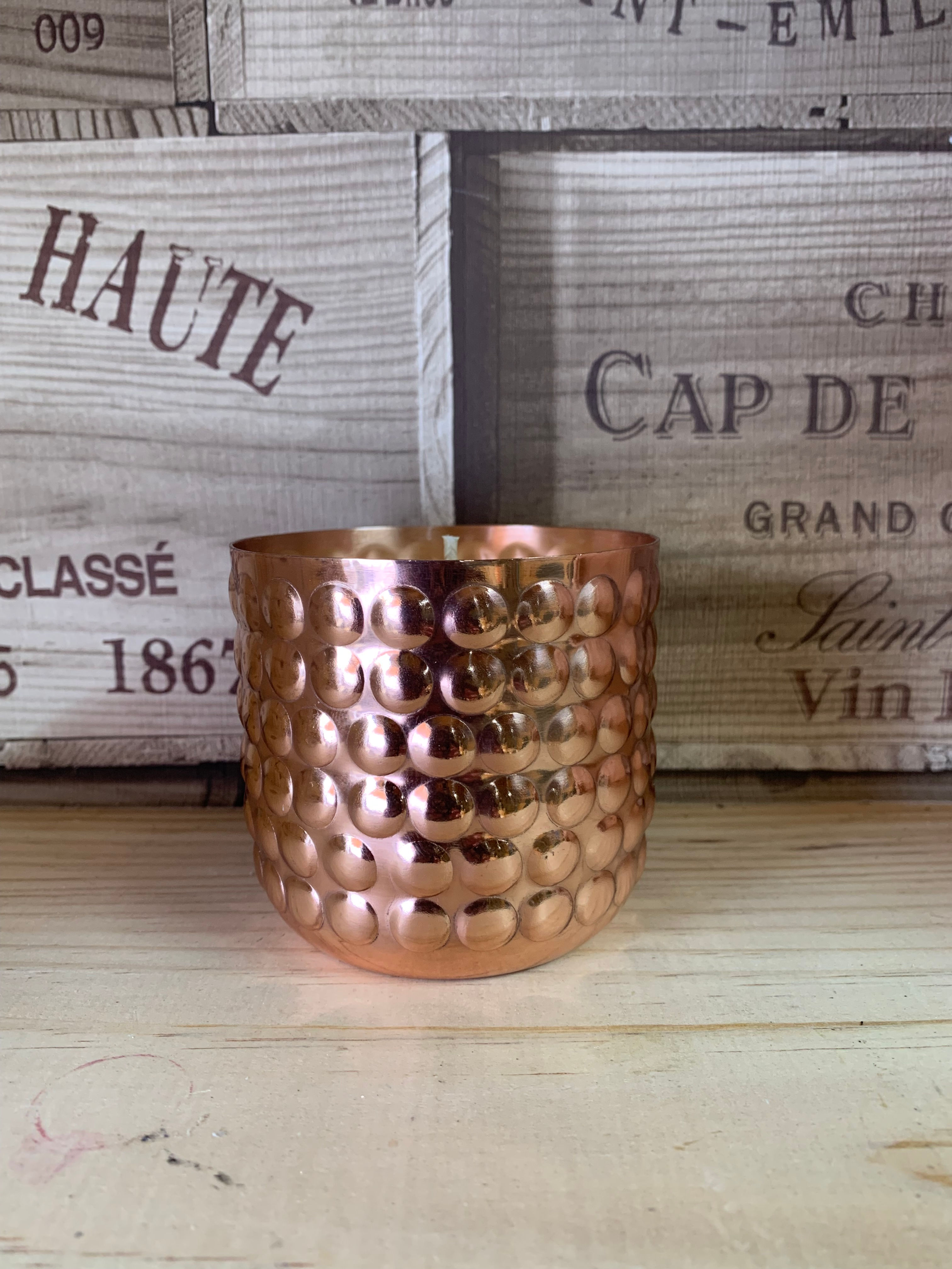 Copper Bobble Candle Holder 250g