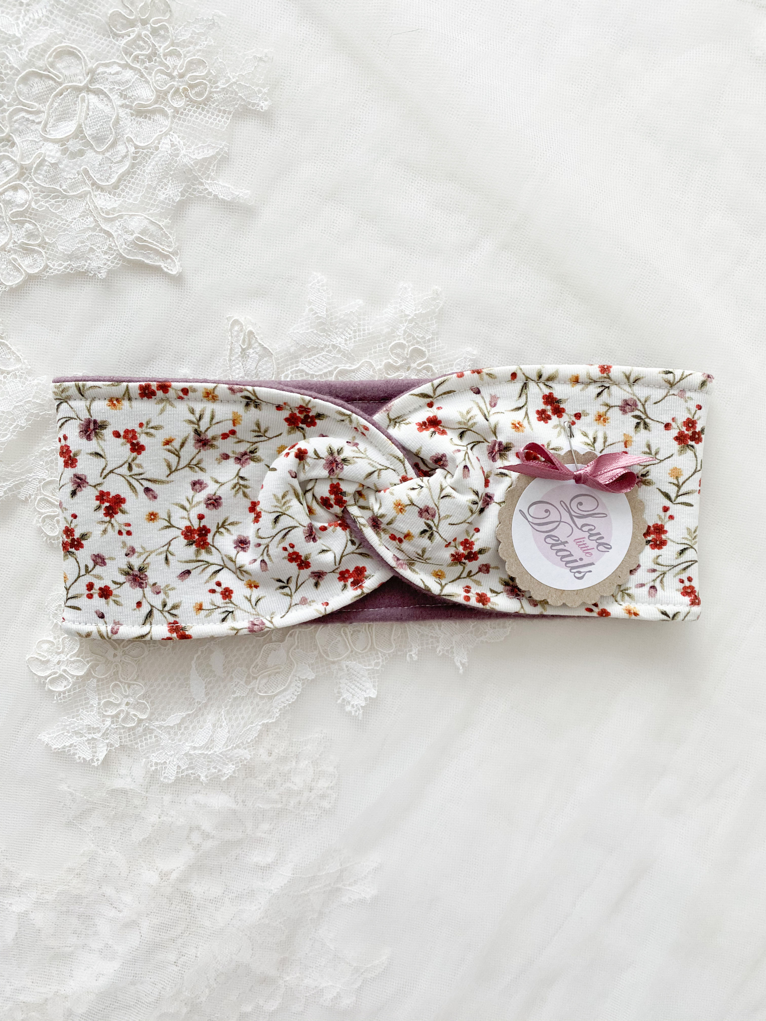 Stirnband Gr. 3 (KU 45-46 cm) Blommor