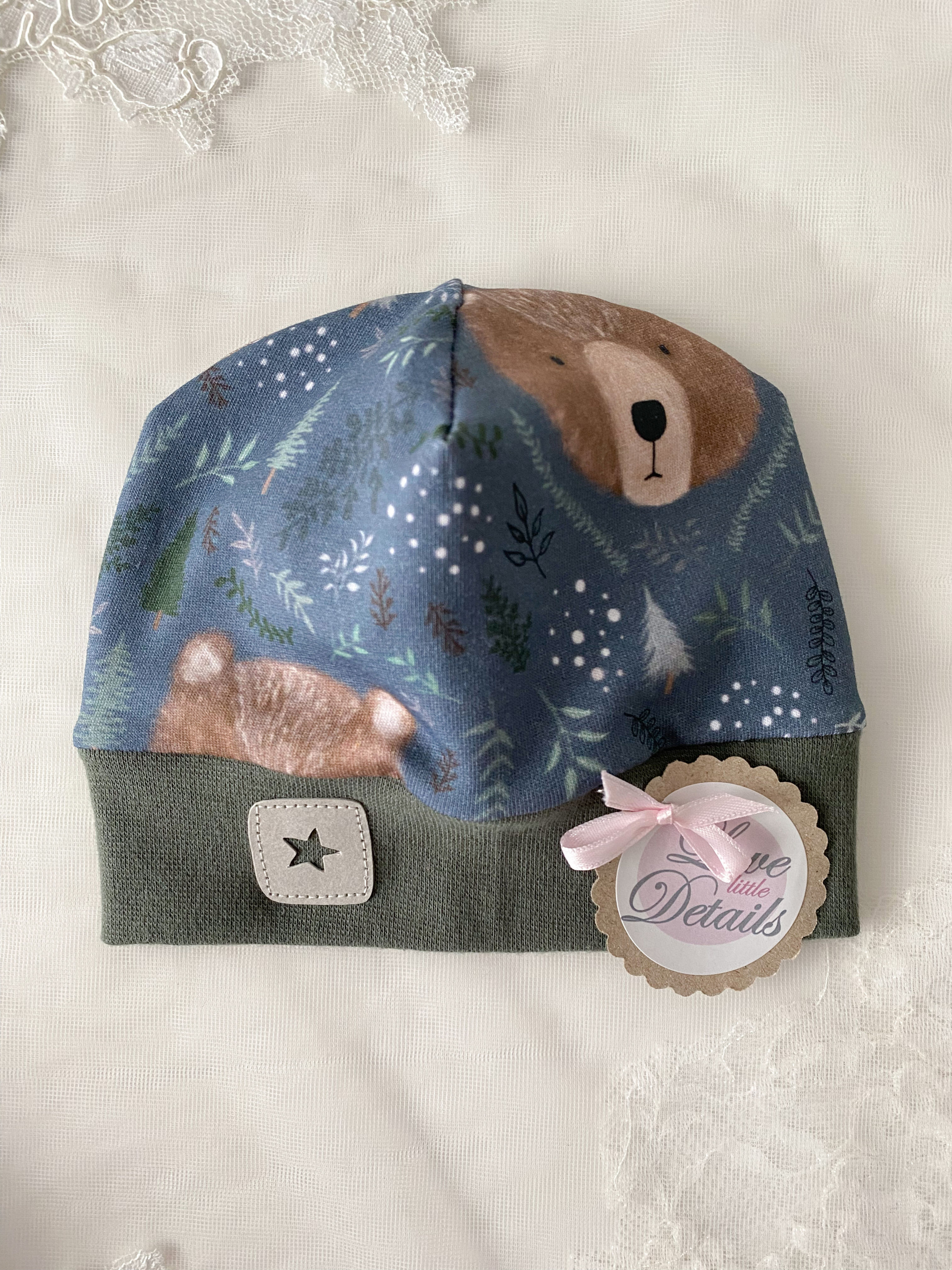 Wendebeanie Gr. 1 (KU 34-38 cm) Bärenstark/BohoPanda