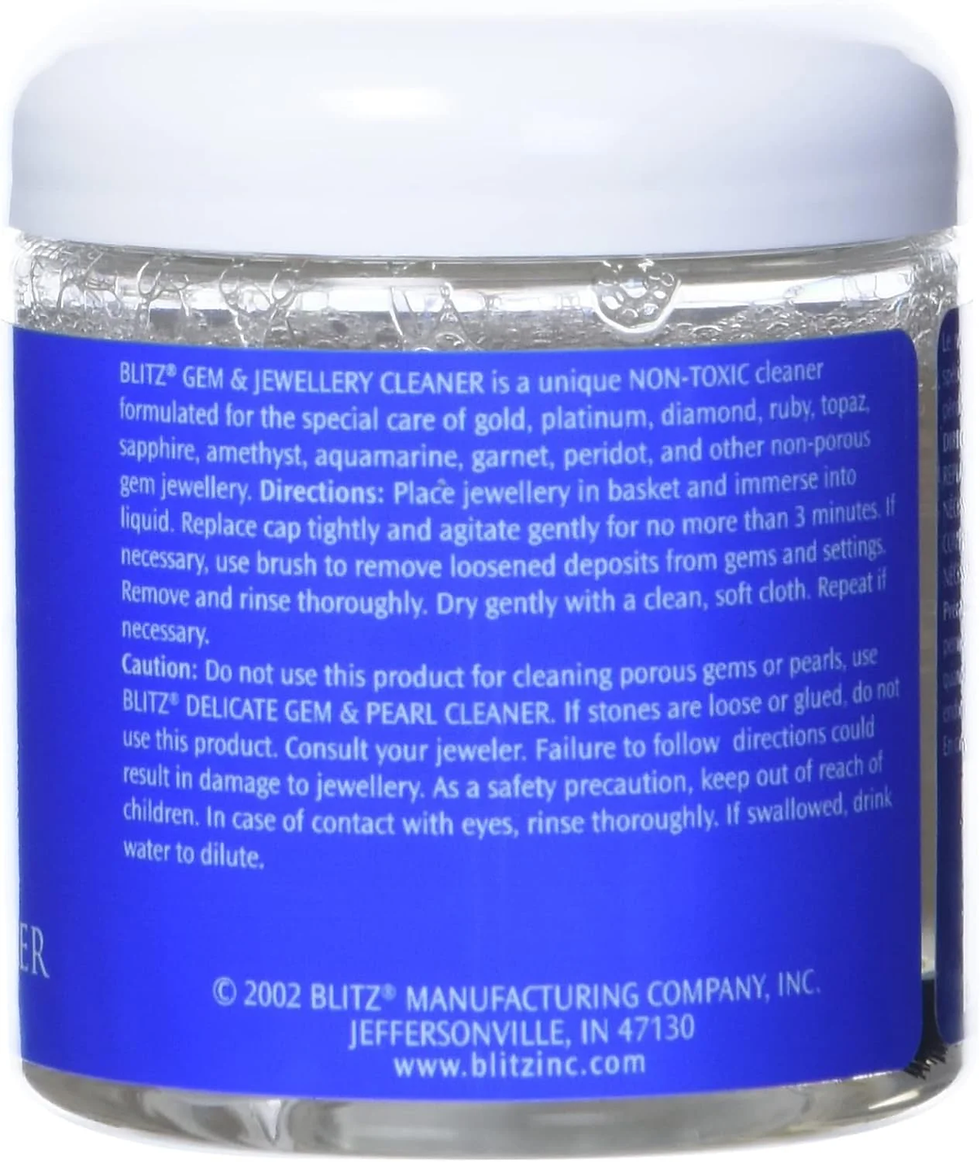 Thumbnail: Gem & Jewelry Cleaner with Basket & Brush, Jar of 8 Fluid Ounces