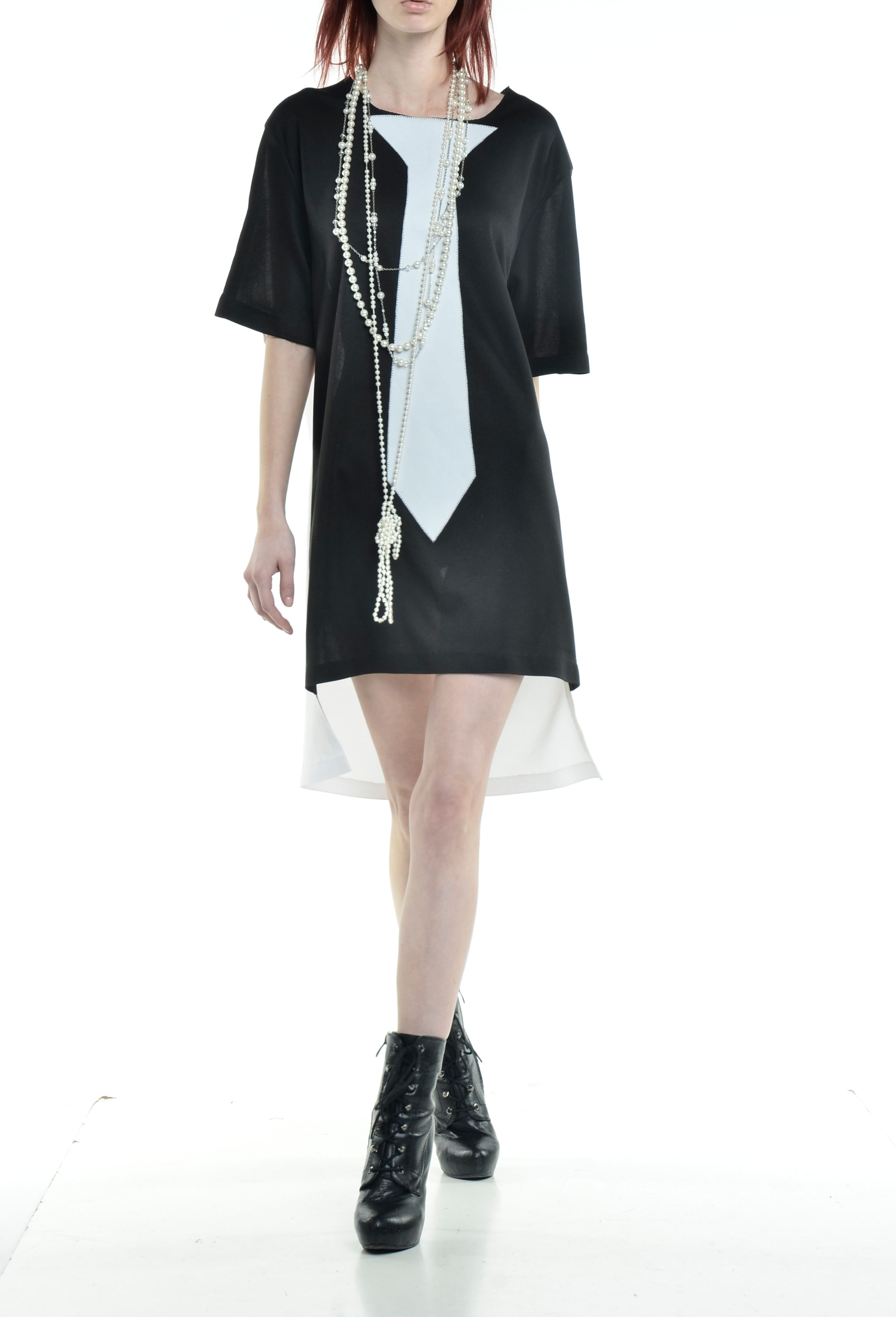 Mosaic Tie Shirt Dress
