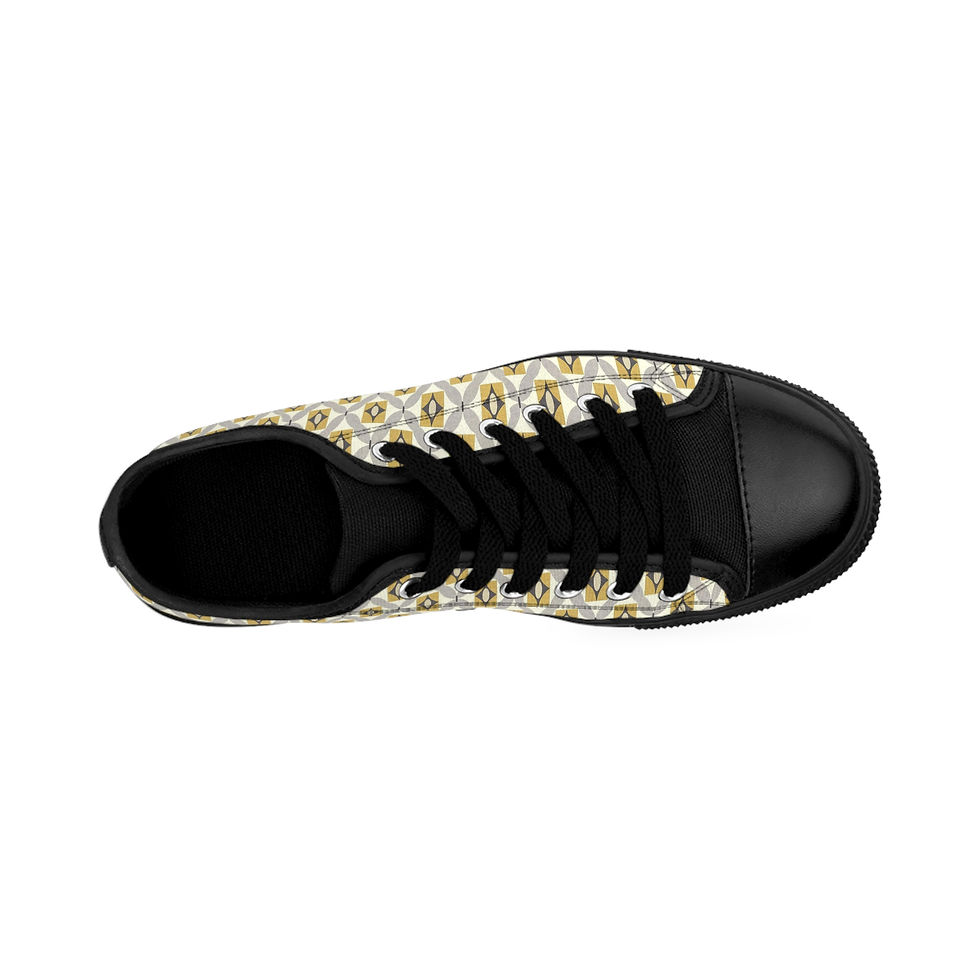 Thumbnail: Men's Gold Geometric Sneakers — $11.40 in Silver Rewards Back