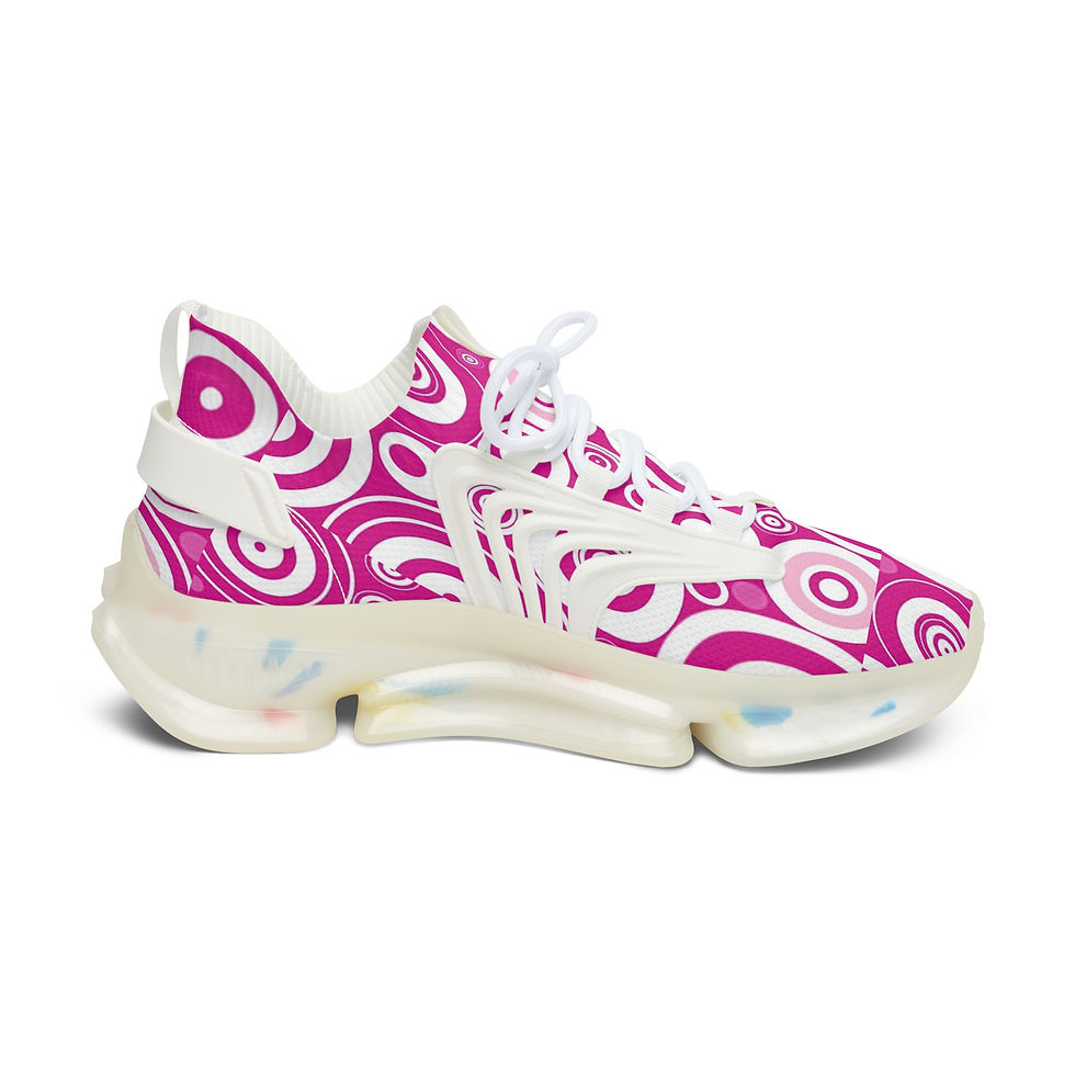 Thumbnail: Women's Pink Circle Mesh Sneakers — $9.50 in Silver Rewards Back
