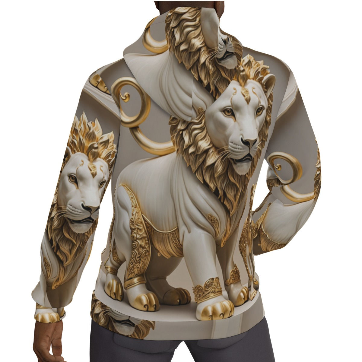 All-Over Print Men's Thicken Pullover Hoodie