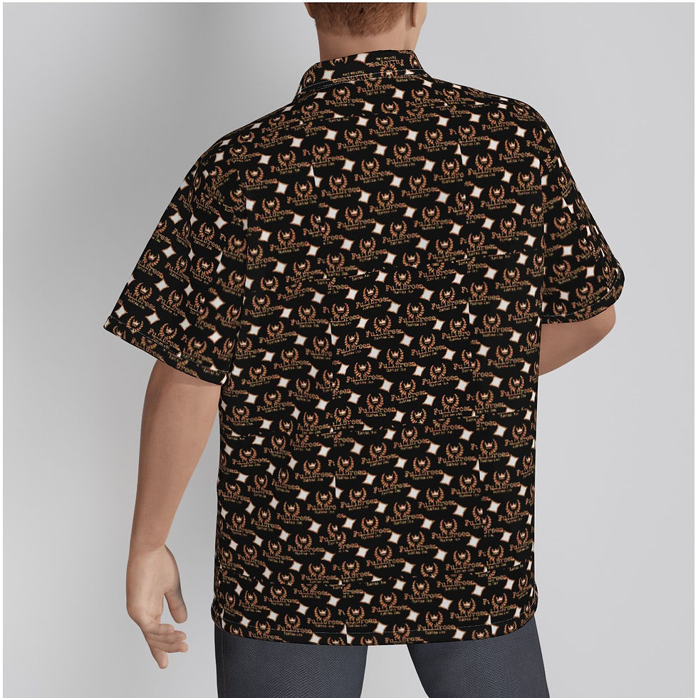 Thumbnail: FullbreedCustom Print Men's Hawaiian Shirt With Button Closure