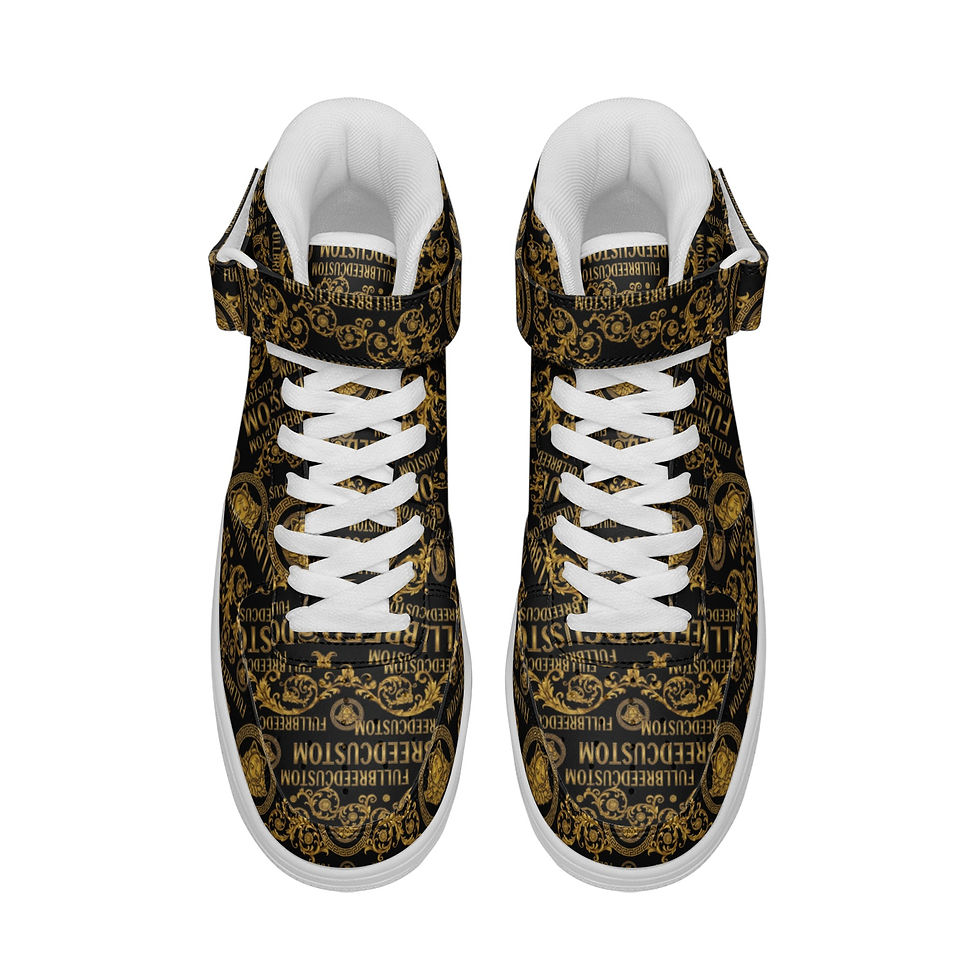 Thumbnail: fullbreedCustom Unisex high Top Leather Sneakers