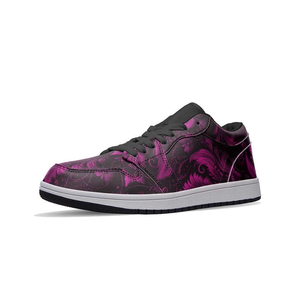 Thumbnail: fullbreedcustom Unisex Low Top Leather Sneakers
