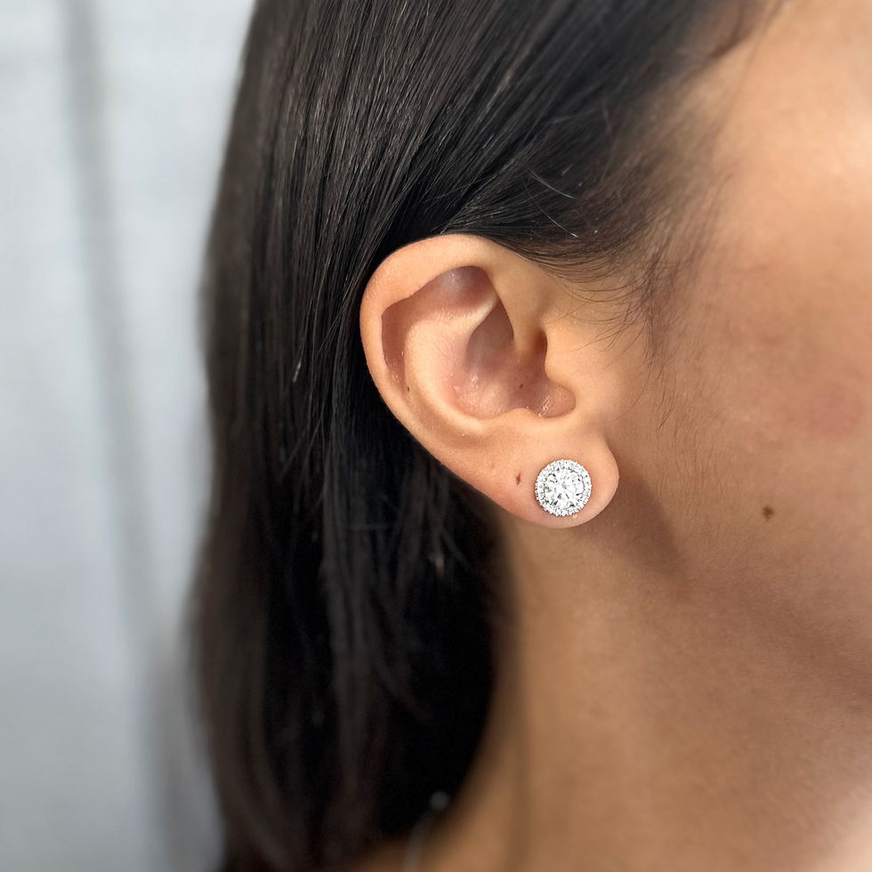 Thumbnail: Diamond Halo Studs