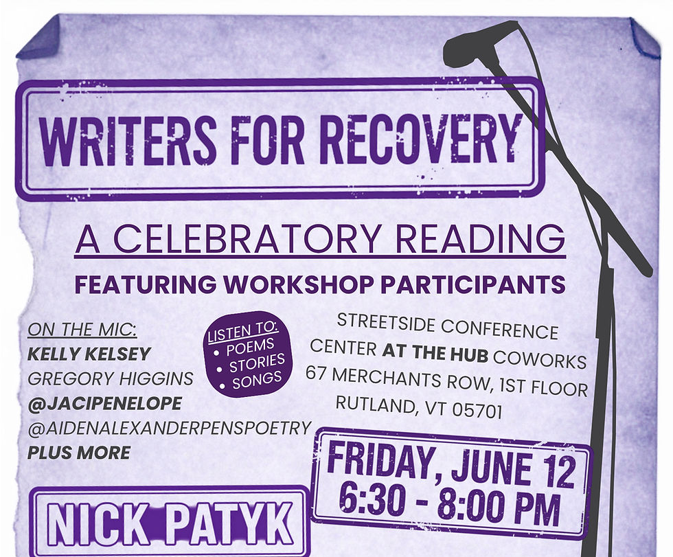 Writers for Recovery: Rutland Reading