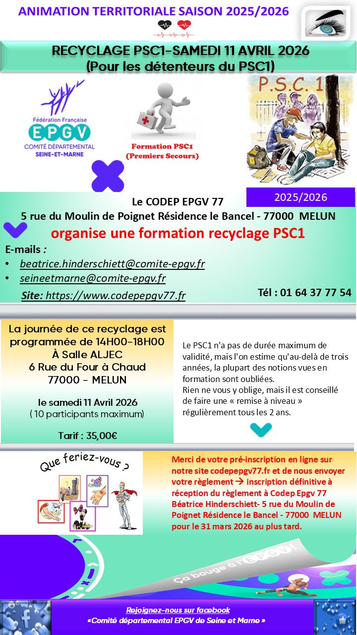 Animation Territoriale : Recyclage PSC1 !