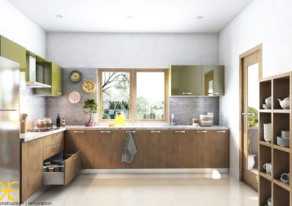 Stylish kitchen designed by Key Corners,leading interior decorators in Bangalore.