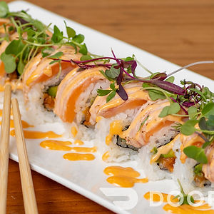 Salmon Flower Roll