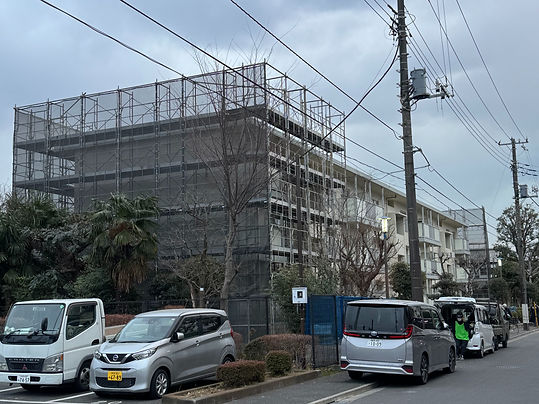 都営アパート足場