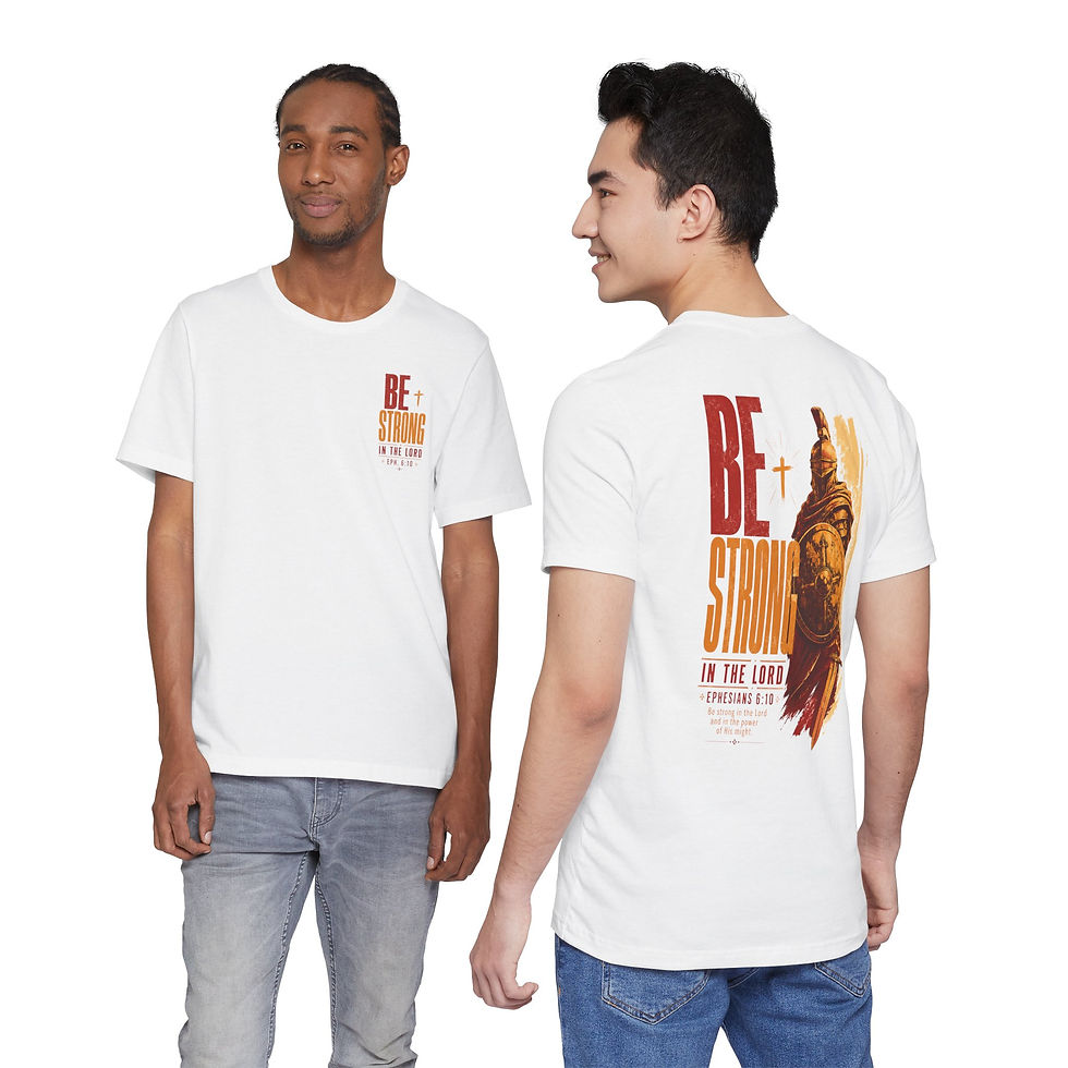 Thumbnail: Be Strong in the Lord T-Shirt — Christian Faith Graphic Tee (Ephesians 6:10)