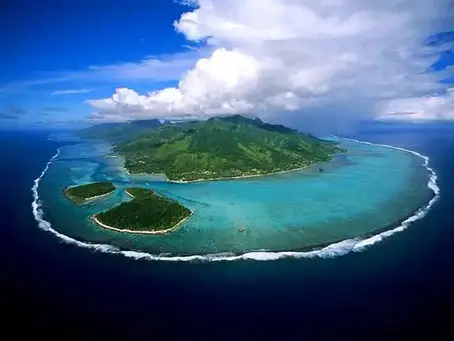 Vue aérienne de Tahiti