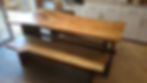 Maple and walnut bench