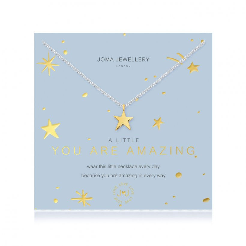 You are amazing necklace silver and gold plated