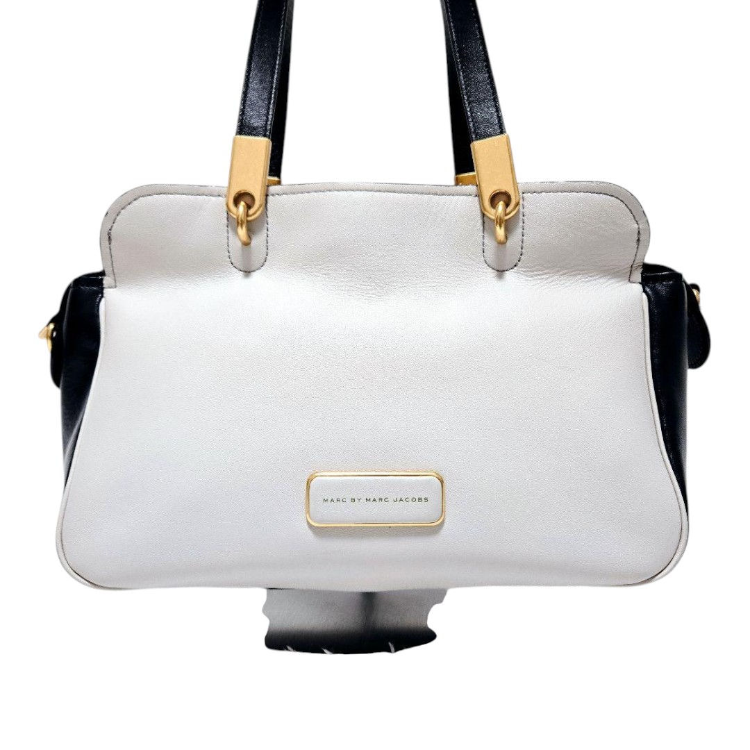 Marc by Marc Jacobs Cream & Black 2-Way Satchel Shoulder Bag