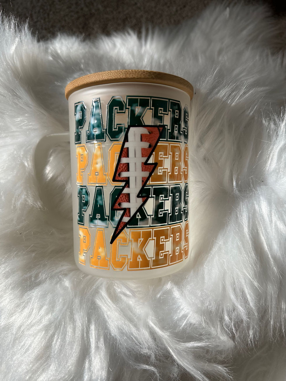 17oz Frosted Glass Coffee Mug - Packers