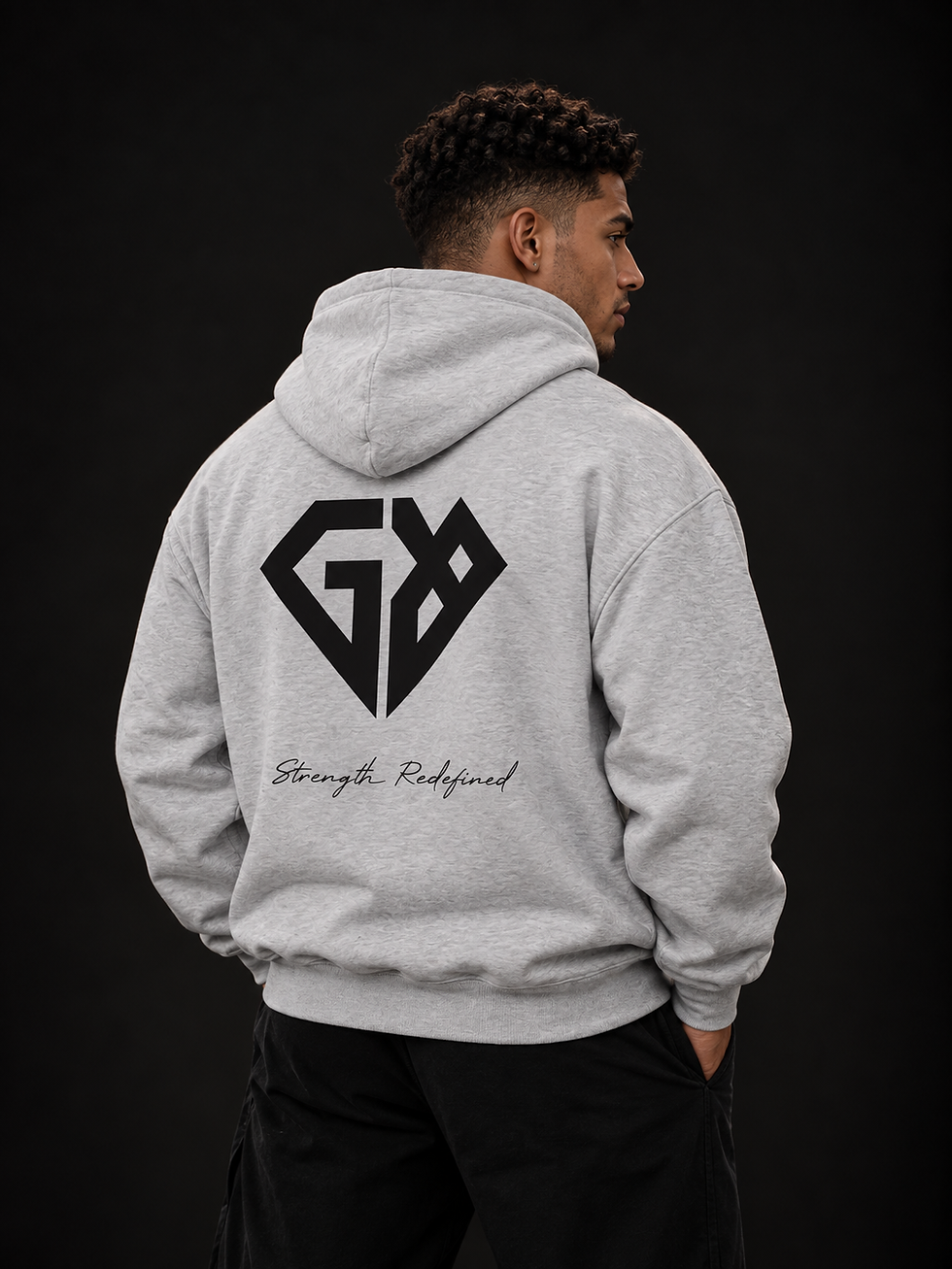Thumbnail: GravityX Strength Redefined - Oversized Fleeced Hoodie