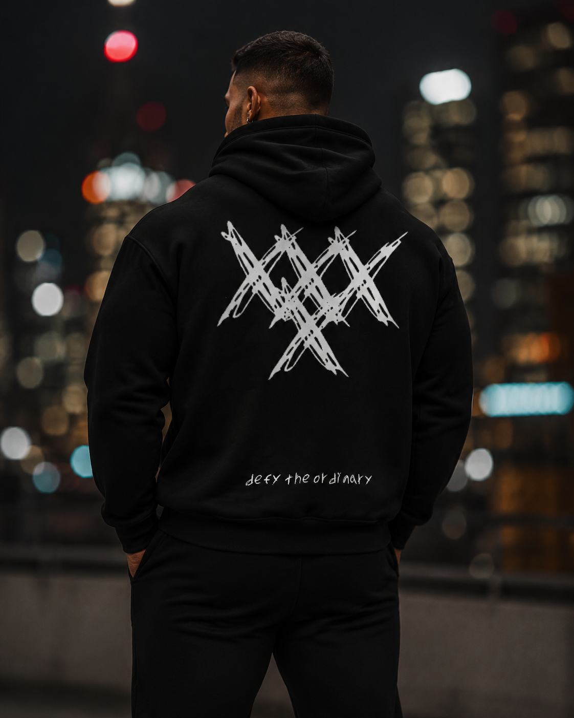 Gravityx Defy The Ordinary Oversize Fleeced Hoodie