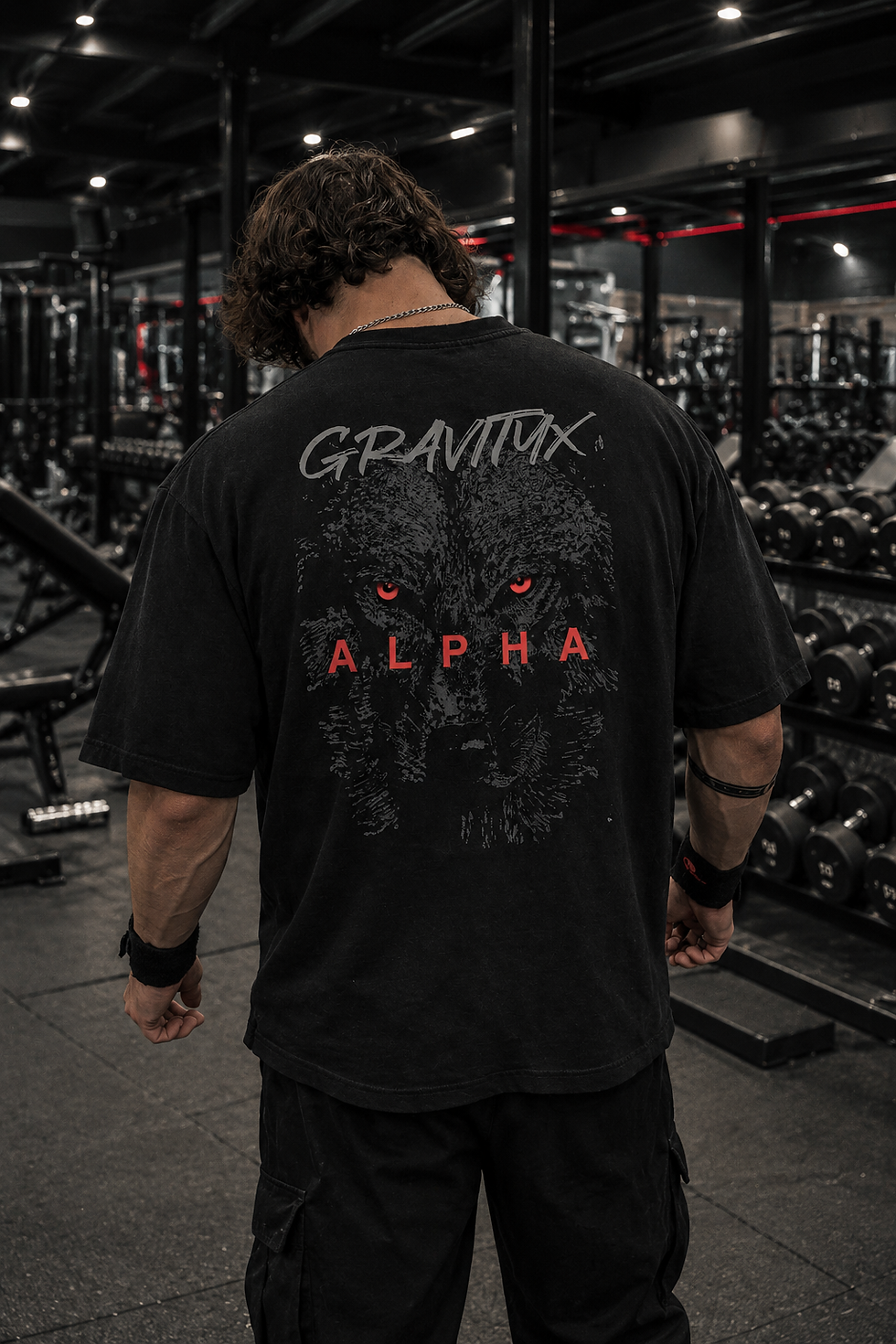 Thumbnail: GravityX Alpha Wolf - Oversized Heavyweight T-Shirt