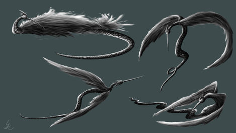 Le serpent à plumes rouges