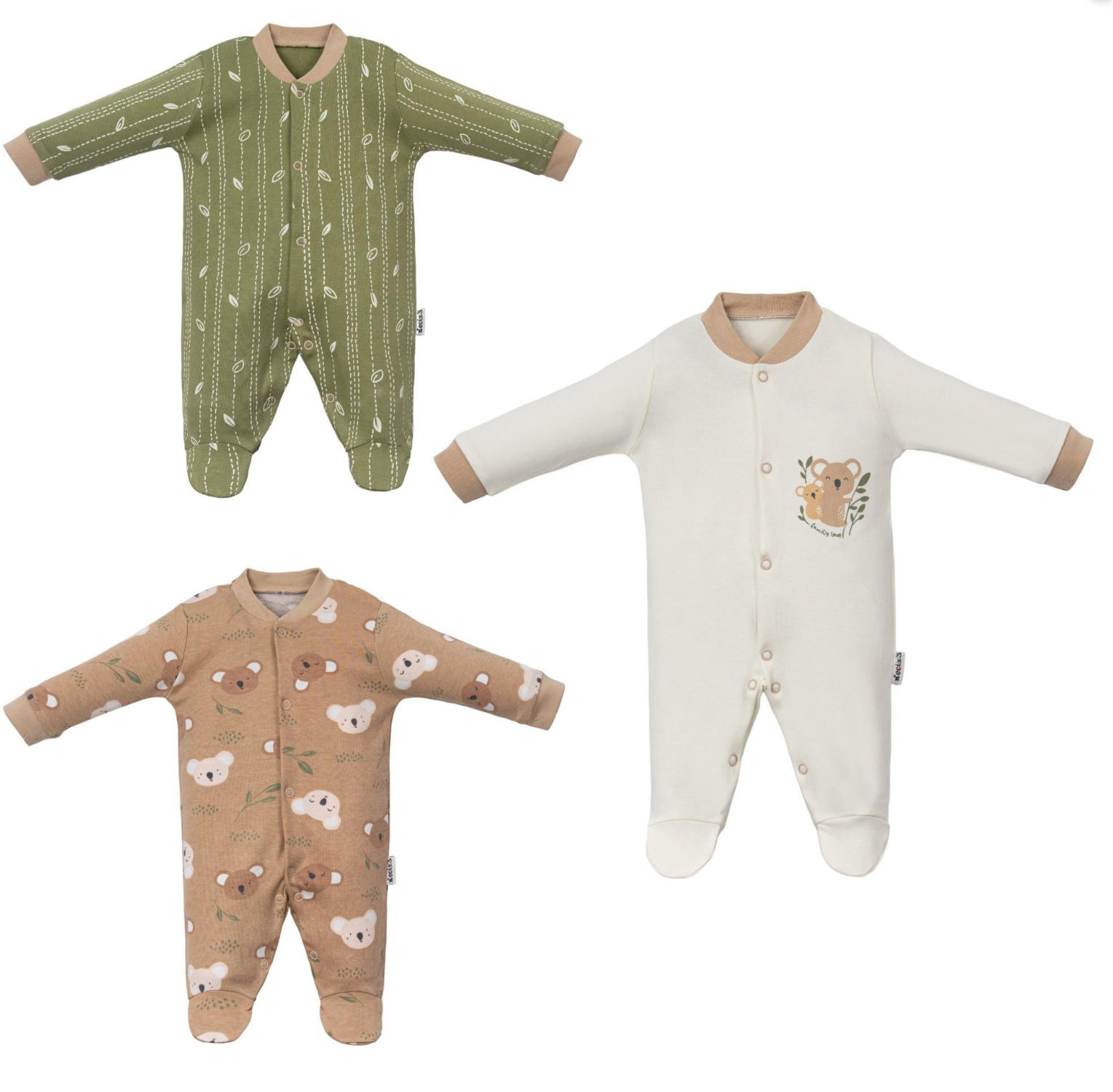 Ayaklı Bebek Tulum 3 Parça