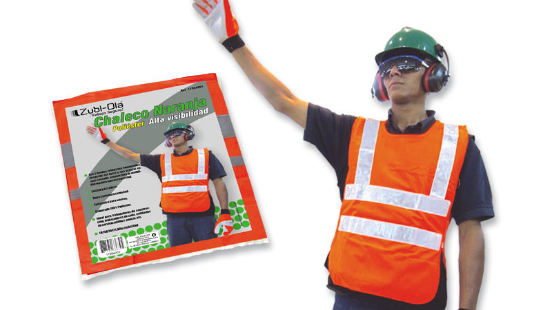 Chaleco Reflectivo en Poliéster • Color Naranja • Alta Visibilidad