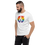 Thumbnail: Striped Pride Flag Bear Face Fitted Short Sleeve T-shirt