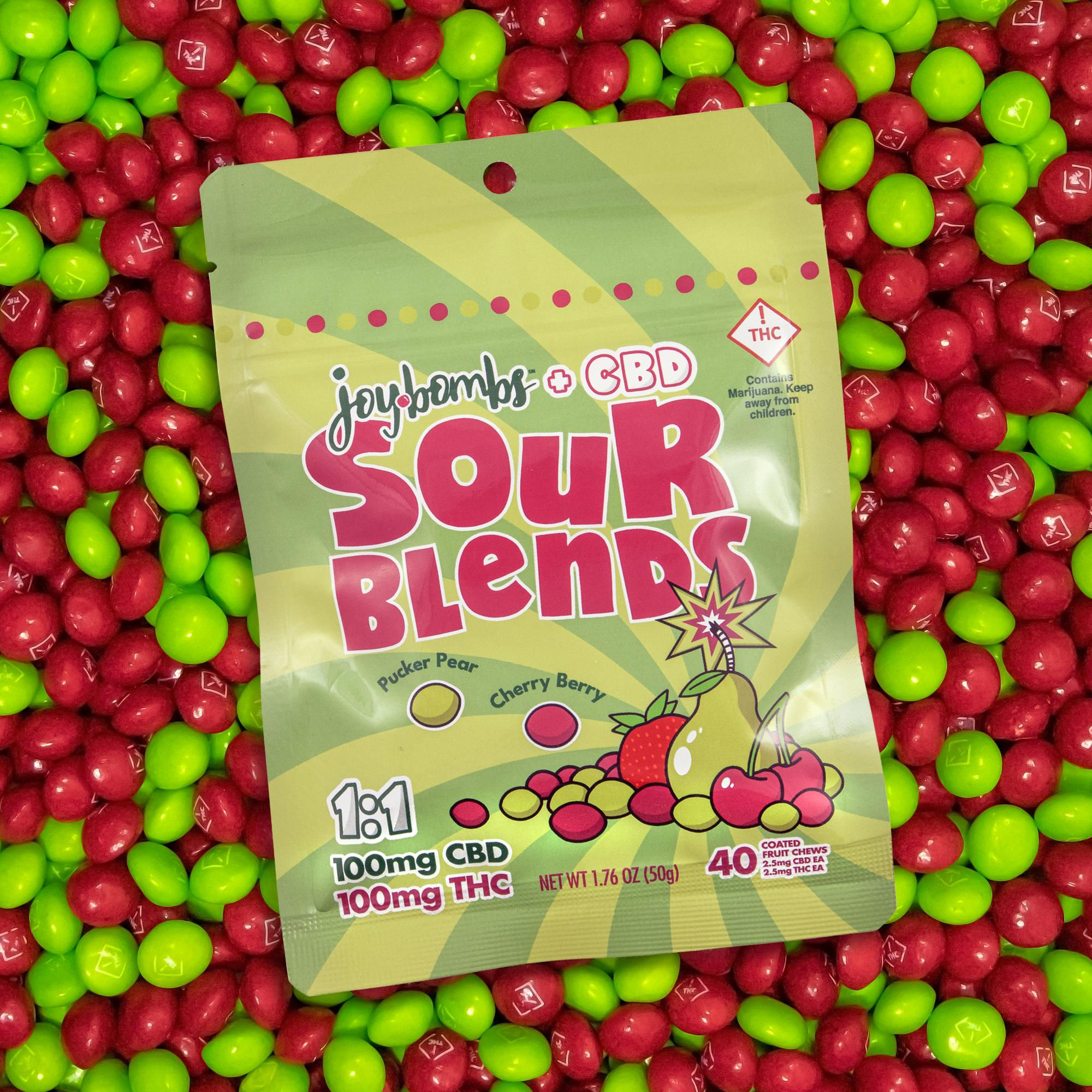 Joybombs - Sour Blends CBD:THC 100mg