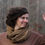Thumbnail: Organic Cotton Infinity Scarf in Camel Brown