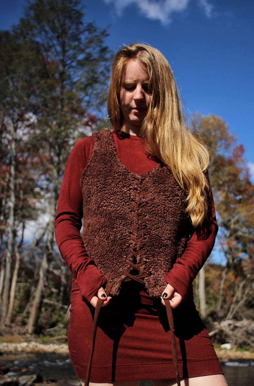 Thumbnail: Organic Cotton Sherpa Vest Size Medium